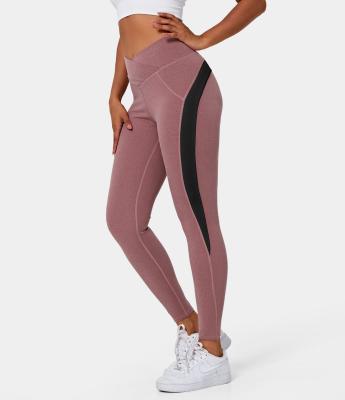 China Wholesale Breathable High Waisted Crossover Color-block Full Body Fitness Clothing Women Plus Size Leggings for sale