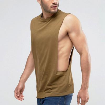 China OEM Premium QUICK DRY Vest With Extreme Sleeve Opening Dropped Mens Tank Tops for sale
