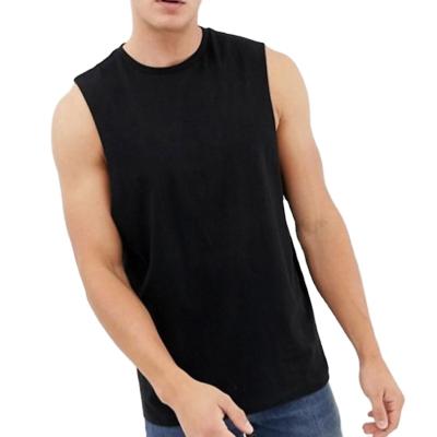 China Breathable organic casual black sleeveless tank top for men for sale