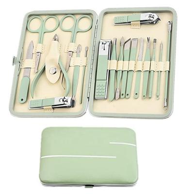 China 18pcs Personal Care Professional Pedicure Set Nail Scissors Grooming Kit for sale