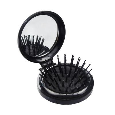 China Mini Pocket Hair Brush And Makeup Double Sided Mirror for sale