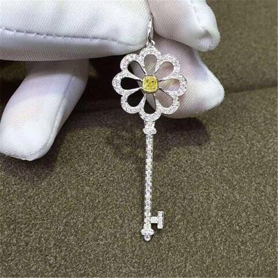 China yellow diamonds key of 18kt gold with yellow gold or white gold or pink gold for sale