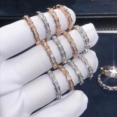 China Elegant Customized 18K Gold Serpenti Viper Ring Diamond Ring Yellow Gold White Gold for sale
