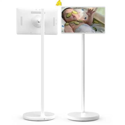 China Floor Standing Movbile Tv Vertical Display 27