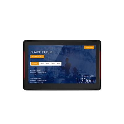 China 10.1Inch RK3399 2+16GB Wall Mounted Conference Room Tablet NFC POE Meeting Room Booking System with Both Sides Light for sale