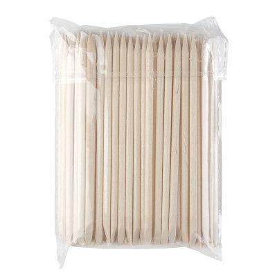 China 100ps/bag Eco-friendly Cheap Orange Wooden Stick Cuticle Pusher Remover for sale