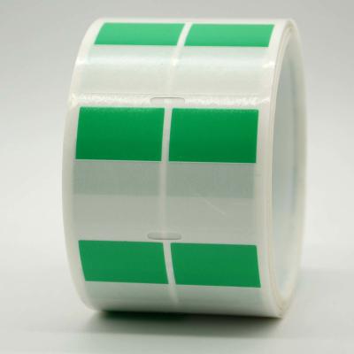 China 25.4mm*35mm,1mil green water Resistant polyester cable label for cable for sale
