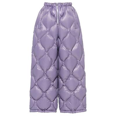 China OEM QUICK DRY Women's Pants Women's Diamond Stitched Track Pants 2021 for sale