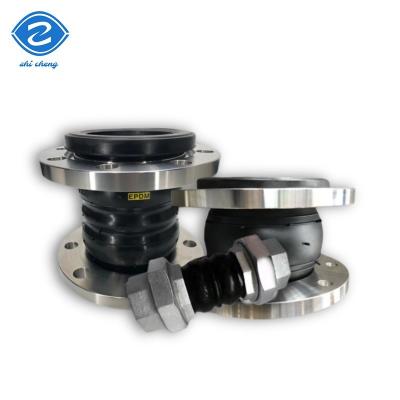 China ANSI Carbon Steel Single Sphere Flanged Flexible Rubber Compensator Expansion Joint Epdm Nbr Single Sphere Flange Connector Flexible Bellow Rubber Compensator Expansion Joint for sale