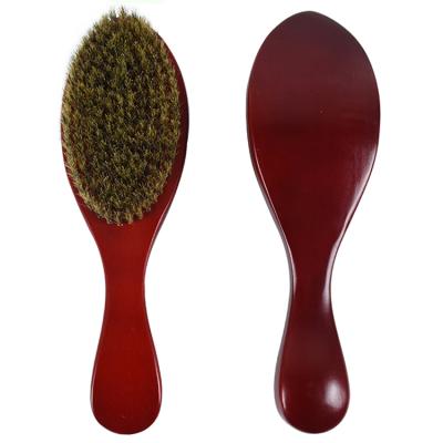China 100% Bristle 360 Wave Curve Boar Bristle Hair Beard Brush Waterproof PU Wood Paint High Gloss Wood Brush for sale