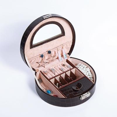 China Custom Storage Eco-friendly Logo Earring Packaging Box Pu Leather Jewelry Box For Women Gift Boxes for sale