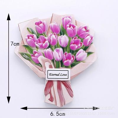 China Cute Flower Customized Logo 3D Soft PVC Rubber Fridge Magnets 2D 3D For Fridge Decoration for sale