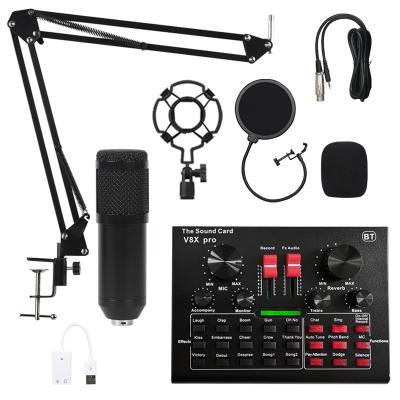 China BM-800 Metal Button Condenser Microphone and V8XPro Sound Card Audio Interface with Great Price for sale