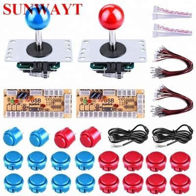 China Metal+Plastic Jamma DIY Arcade Game Parts Kit Including Gamepad USB Encoder Zero Delay 4/8 Way Diy Push Buttons Game Machine for sale