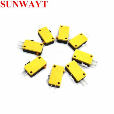 China Electronic Game Yellow Terminal Push Button Arcade Push Buton Good Quality Micro Three Switch for sale
