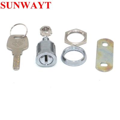 China Cabinet/Telephone Booth/Mailbox Same Combination 17mm Flat Cam Dimple Key Lock For Cabinets Electronic Cabinet Cam Lock for sale