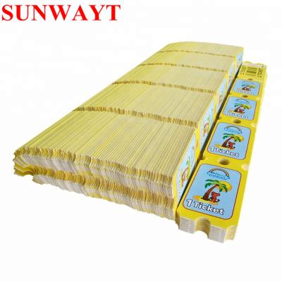China factory 160g/180g wholesale price high quality custom 180g cheapest amusement games lottery ticket printing redemption arcade tickets for sale