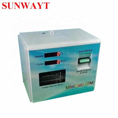 China Metal Mini Wall Mounted Coin Changer Machine For Small Amusement Center / Token Change Machine Mini Bill Exchange Machine for sale