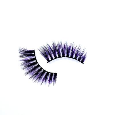 China New Wholesale Seller Anime Eyelashes Natural Soft Eyelash Colored False Mink Eyelashes Wholesale Pink Strands With Color for sale