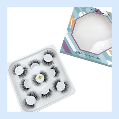 China False 3D Mink Full Strip Lashes Luxury 20Mm Natural Fake Custom Made Natural From Seller 15Mm 18Mm Eyelash Wholesale for sale