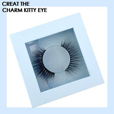 China Wholesale Natural Fluffy Natural Faux Mink Long 6D Curl Anime Eyelashes Long D Curl Synthetic Fiber With Custom Packaging Box for sale
