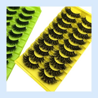 China Professional Custom Wholesale Eyelash 6D Supplier False Fluffy Mink Crisscross Boxes Lashes Private Label Low Price Promotion for sale
