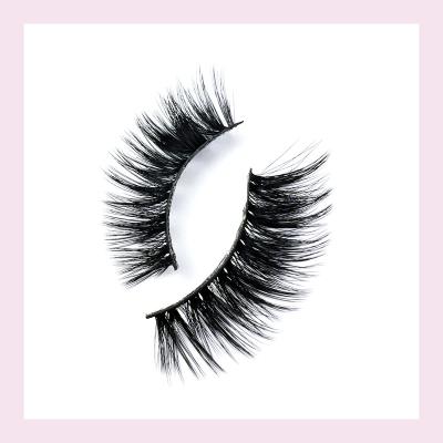 China High Cost Performance Long Private Label Faux Mink Strip Eyelashes False Eyelashes Natural Synthetic Fiber Wholesale Eyelash for sale