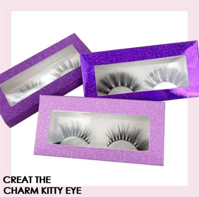 China Natural Soft Eyelash Lash Vendor Wholesale Lash 20mm Anime Strip Faux Mink Eyelash 3D Volume for sale