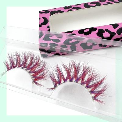 China Wholesale Colored Faux Colored C/D Mink Lashes Private Label Vendor Lashes Fluffy Loop Lashes Strips for sale