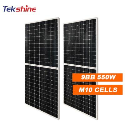 China Roofing System Tekshine TOP 10 wholesale custom highly electric  monocrystalline 550w Panel home solar for sale