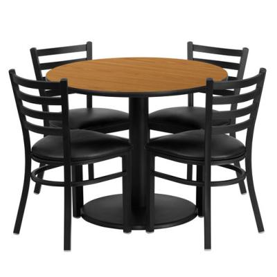 China (Other)Adjustable Restaurant Furniture Restaurant Tables And Chairs Back Ladder Chair Table Set for sale