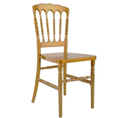 China Modern gold napoleon wood chair for banquet and wedding for sale