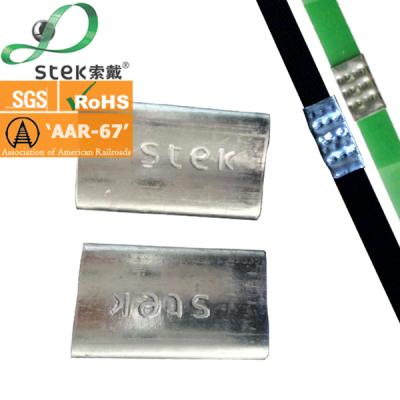 China Emboss Steel Packing Buckles Steel Packing Buckles For Plastic Straps From Stek Maker for sale