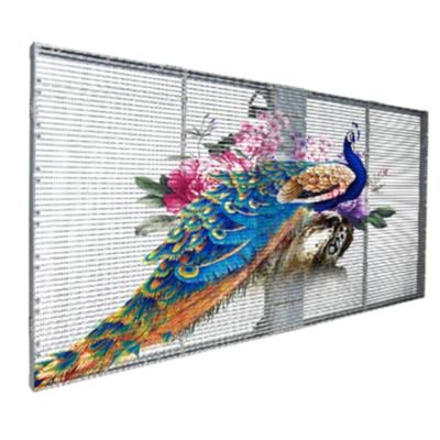 China P3.91 Store Indoor Curtain Wall Visual Transparent Led Display Screen for sale