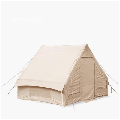 China Custom Large Outdoor Camping Cotton Canvas Folding Air Chamber Storage Family Tents for sale