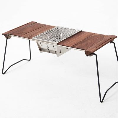 China Igt Modern Barbecue Camping Picnic Folding Table Cheap Outdoor Folding Wooden Tables for sale