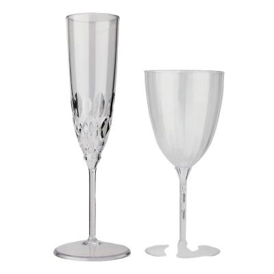 China Disposable plastic wine picosecond champagne flute disposable plastic cup for wholesale for sale