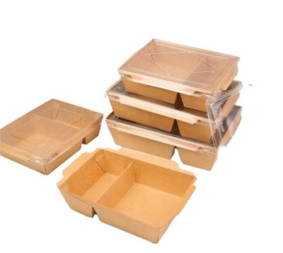 China Biodegradable Biodegradable Disposable Food Container Take Away Food Paper Box Packing Takeout Lunch Box for sale