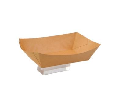 China Contemporary Custom Printed Wrapping Paper Tray Container Ship For Potato Chips Fries Disposable Food Packaging Recyclable Paper Tray for sale