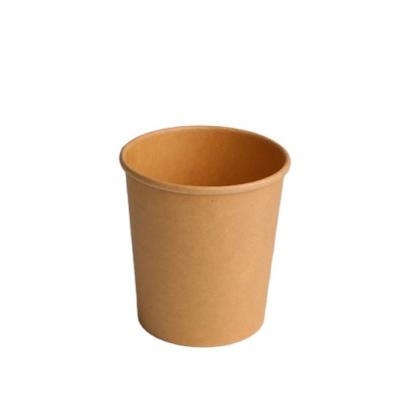 China Customized Packaging Food Grade Take Away Disposable Kraft Paper Soup Bucket / Cup for sale