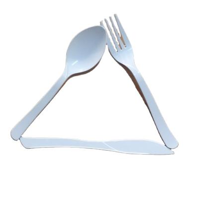 China Disposable Eco-Friendly Plastic Hollow Handle Food Industry Knife Fork Spoon, Plastic Cutlery for sale