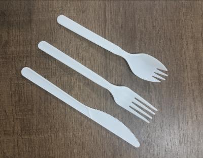 China Disposable PLA Plastic Cutlery Set , Biodegradable Eco - Friendly Cutlery for sale