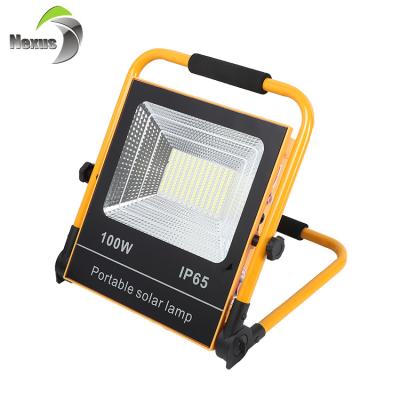 China Adjustable Rechargeable Outdoor Waterproof IP65 Camping Sports Stadiums SMD 50w 100w Emergency Led Flood Light for sale