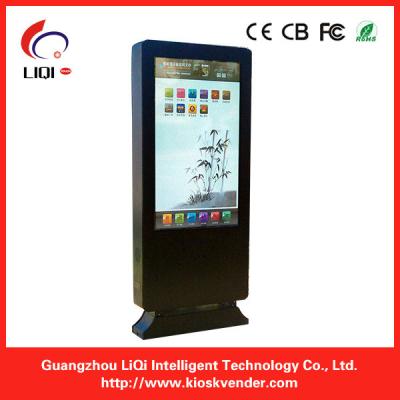 China 32 Inch High Brightness Floor Standing Digital Signage Interactive Kiosk With FULL HD Screen for sale