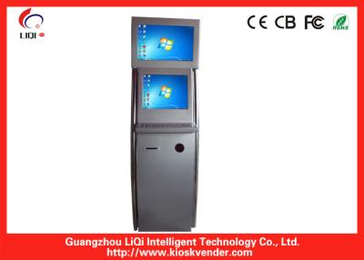 Chine double kiosque interactif de l'écran 22inch/19inch avec le clavier, argent liquide Accepter, scanner de code barres à vendre