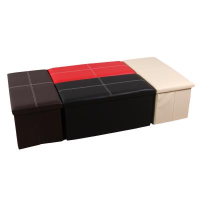 China Sustainable New Arrival Sofa Living Room Furniture Leather Storage Stool Lounge Chair Stool for sale