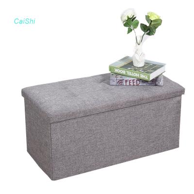 China With 6 Buttons Customized Stronger Home Furniture Velvet Storage Stool Foldable Stool for sale