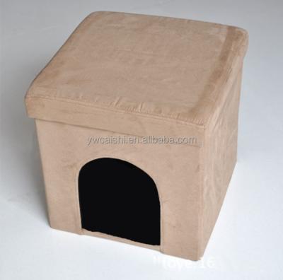 China stool home & Comfortable ottoman! Collapsible Storage Ottoman Square Pet House for sale