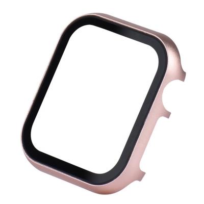 China Fashionable Metal Case+Tempered Glass Screen Protector And Plain Apple Watch Metal Case Fit For iWatch Size 38mm 40mm 42mm 44mm for sale