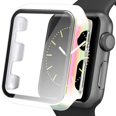 China Original Factory Original Factory Apple Watch Case+Tempered Screen Apple Watch Concept Apple Watch Metal Metal Case Plating Protector Glass For 1 2 3 4 5 6 Se 7 for sale